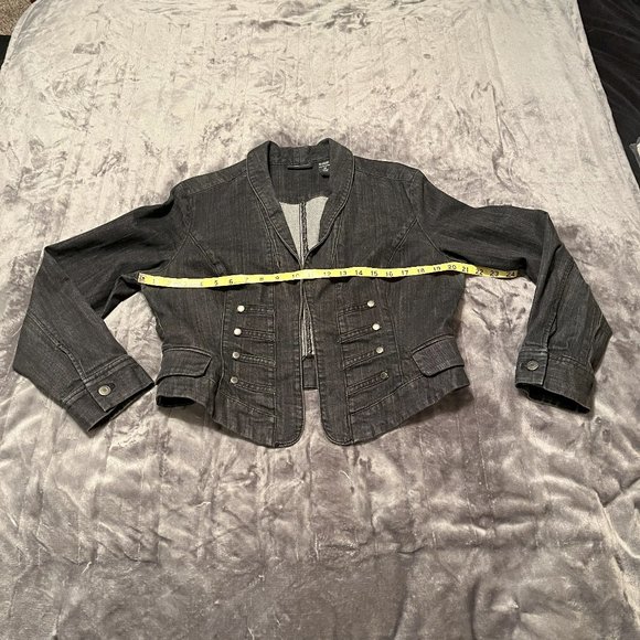 New York & Company Charcoal Gray Denim Blazer - Picture 5 of 10
